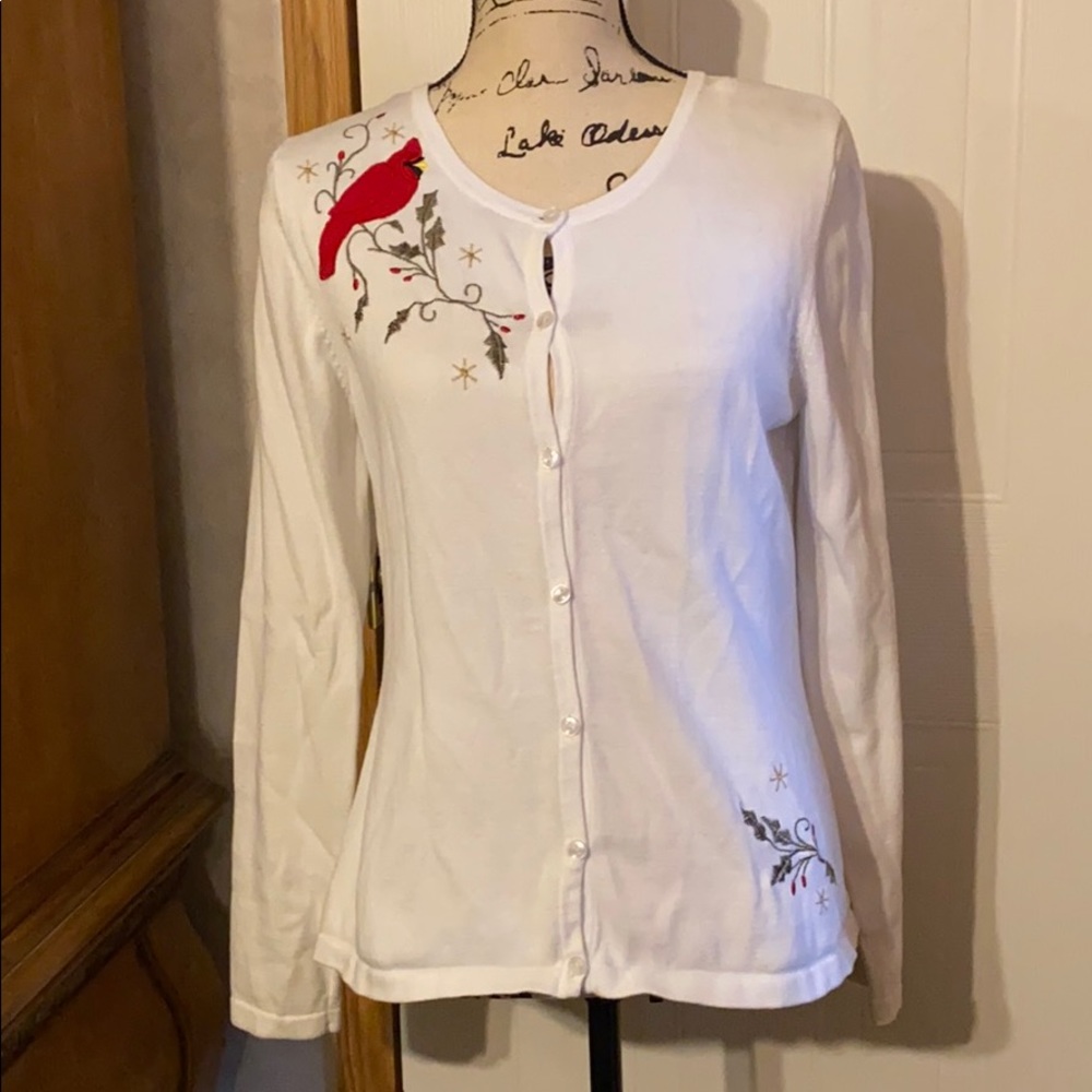 Cardinal cardigan!